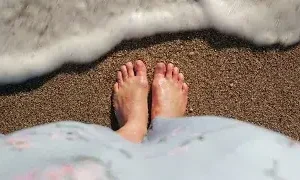 Feet in sand